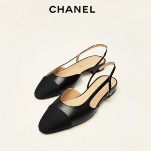 Chanel Classic Black Slingbacks